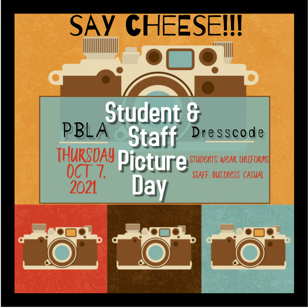 Say Cheese! Picture day for Pine Bluff Lighthouse Academy for Scholars and Staff is Thursday, October 7th, 2021. Scholars need to wear their school uniforms while staff should be dressed in business casual.