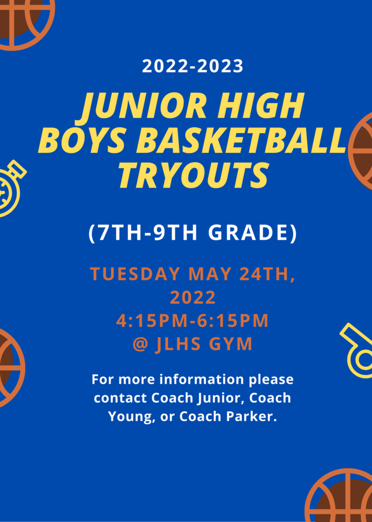 Interested in trying out for the Jacksonville Lighthouse Junior High Basketball Team? There will be a tryout for scholars entering 7th-9th grade on Tuesday, May 24th from 4:15pm-6:15pm at the JLHSA Gym. For more information, please contact Coach Junior, Coach Young, or Coach Parker at the high school campus. 