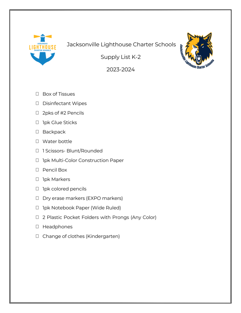 K-2 School List